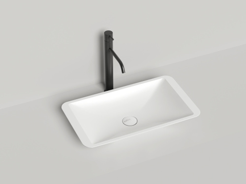 Раковина из искусственного камня S-Sense Salini CALLISTA 1101107G 60х40 накладная цвет белый без отверстий под смеситель - фото 2